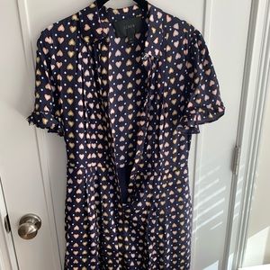 Navy heart Jcrew dress, never worn
